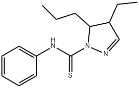 4-Ethyl-4,5-dihydro-N-phenyl-5-propyl-1H-pyrazole-1-carbothioamide 结构式