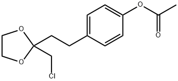 4-[2-[2-(Chloromethyl)-1,3-dioxolan-2-yl]ethyl]phenol acetate 结构式