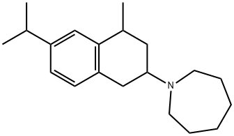 Hexahydro-1-[1,2,3,4-tetrahydro-4-methyl-6-(1-methylethyl)naphthalen-2-yl]-1H-azepine 结构式