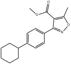 4-Isoxazolecarboxylicacid,3-(4-cyclohexylphenyl)-5-methyl-,methylester(9CI) 结构式