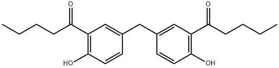 1,1'-[Methylenebis(6-hydroxy-3,1-phenylene)]bis(1-pentanone) 结构式