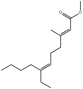 (2E,6Z)-7-Ethyl-3-methyl-2,6-undecadienoic acid methyl ester 结构式