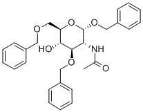 苄基-2-乙酰氨基-3,6-二-O-苄基-2-脱氧-Α-D-吡喃葡萄糖苷 结构式