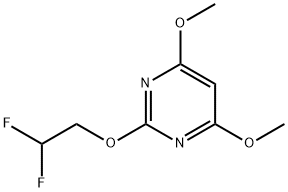 Pyrimidine, 2-(2,2-difluoroethoxy)-4,6-dimethoxy- (9CI) 结构式