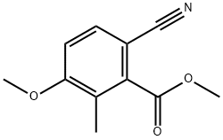 2-甲基-3-甲氧基-6-氰基苯甲酸甲酯 结构式