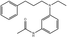 N-[3-[ethyl(3-phenylpropyl)amino]phenyl]acetamide 结构式