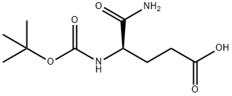 N-叔丁氧羰基-D-异谷氨酰胺 结构式