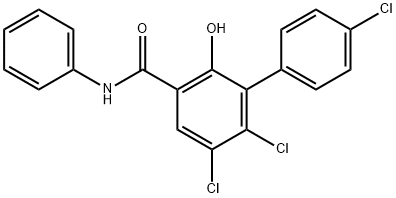 4',5,6-Trichloro-2-hydroxy-N-phenyl-(1,1'-biphenyl)-3-carboxamide 结构式