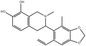 3-(6-Ethenyl-4-methyl-1,3-benzodioxol-5-yl)-1,2,3,4-tetrahydro-2-methyl-7,8-isoquinolinediol 结构式