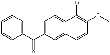 (5-Bromo-6-methoxy-2-naphthalenyl)phenylmethanone 结构式