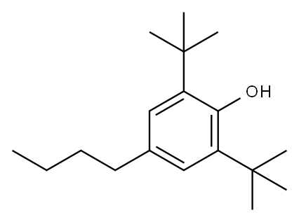 4-丁基-2,6-二-叔丁基苯酚 结构式