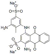 disodium 1-amino-4-[(3-amino-2-methyl-5-sulphonatophenyl)amino]-9,10-dihydro-9,10-dioxoanthracene-2-sulphonate 结构式