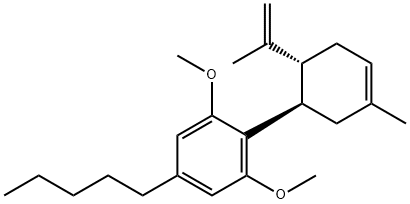1,3-Dimethoxy-2-[(1R,6R)-3-methyl-6-(1-methylethenyl)-3-cyclohexen-1-yl]-5-pentylbenzene 结构式