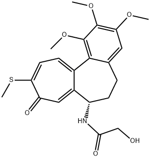 2-Hydroxy-N-[(S)-5,6,7,9-tetrahydro-1,2,3-trimethoxy-10-(methylthio)-9-oxobenzo[a]heptalen-7-yl]acetamide 结构式