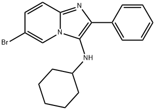 6-bromo-N-cyclohexyl-2-phenylimidazo[1,2-a]pyridin-3-
amine 结构式