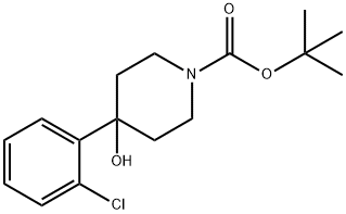 1-BOC-4-(2-氯苯基)-4-羟基哌啶 结构式