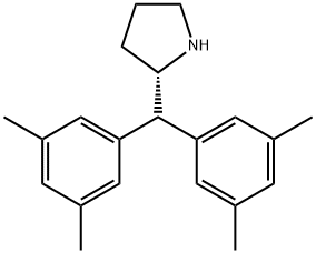 (S)-2-[双(3,5-二甲苯基)甲基]吡咯烷 结构式