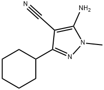 5-氨基-3-环己基-1-甲基-1H-吡唑-4-甲腈 结构式