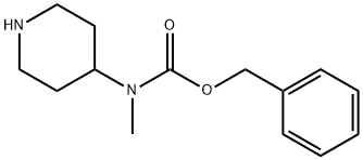 N-甲基-N-(4-哌啶基)氨基甲酸苄酯 结构式