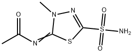 醋甲唑胺 结构式