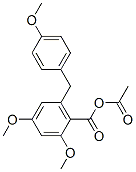 2,4-Dimethoxy-6-[(4-methoxyphenyl)methyl]benzoic acid acetic anhydride 结构式