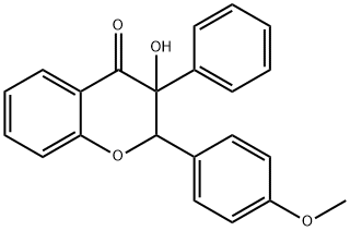 2,3-Dihydro-3-hydroxy-2-(4-methoxyphenyl)-3-phenyl-4H-1-benzopyran-4-one 结构式