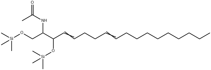 Acetamide, N-[2-[(trimethylsilyl)oxy]-1-[[(trimethylsilyl)oxy]methyl]- 3,7-heptadecadienyl]- 结构式