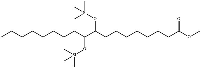 9,10-Bis[(trimethylsilyl)oxy]octadecanoic acid methyl ester 结构式