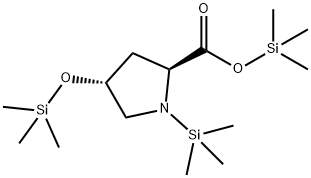 (4R)-1-(Trimethylsilyl)-4-(trimethylsilyloxy)-L-proline trimethylsilyl ester 结构式