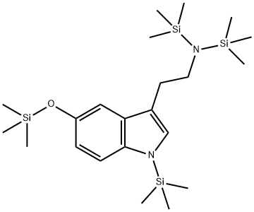 N,N,1-Tris(trimethylsilyl)-5-[(trimethylsilyl)oxy]-1H-indole-3-ethanamine 结构式