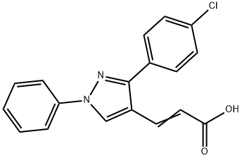3-(3-(4-氯苯基)-1-苯基-1H-吡唑-4-基)丙烯酸 结构式