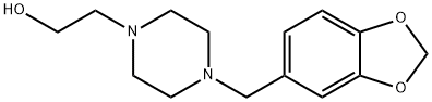 4-[(1,3-Benzodioxol-5-yl)methyl]-1-piperazineethanol 结构式
