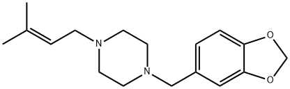 1-(3-Methyl-2-butenyl)-4-(3,4-methylenedioxybenzyl)piperazine 结构式