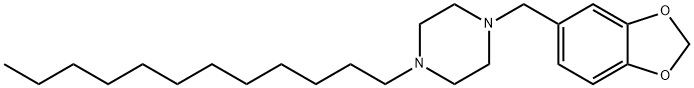 1-Dodecyl-4-(1,3-benzodioxol-5-ylmethyl)piperazine 结构式