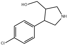 ((3S,4R)-4-(4-氯苯基)吡咯烷-3-基)甲醇 结构式