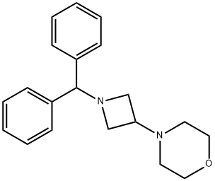 1-(DIPHENYLMETHYL)-3-(MORPHOLINO)AZETIDINE 结构式