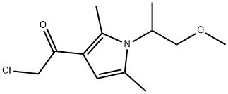 Ethanone, 2-chloro-1-[1-(2-methoxy-1-methylethyl)-2,5-dimethyl-1H-pyrrol-3-yl]- (9CI) 结构式