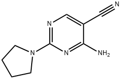 4-氨基-2-(1-吡咯烷)-5-嘧啶甲腈 结构式