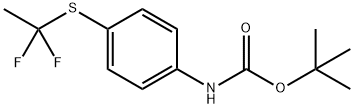 Carbamic acid, [4-[(1,1-difluoroethyl)thio]phenyl]-, 1,1-dimethylethyl ester (9CI) 结构式