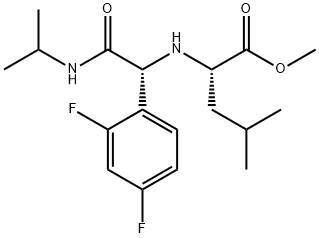 L-Leucine, N-[(1R)-1-(2,4-difluorophenyl)-2-[(1-methylethyl)amino]-2-oxoethyl]-, methyl ester (9CI) 结构式