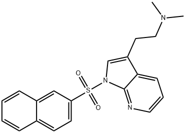 1H-Pyrrolo[2,3-b]pyridine-3-ethanamine, N,N-dimethyl-1-(2-naphthalenylsulfonyl)- 结构式