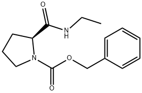 N-苄氧羰基-N'-乙基-L-脯氨酰胺 结构式