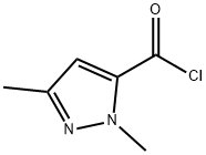 1,3-二甲基-1H-吡唑-5-甲酰氯 结构式