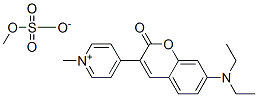 4-[7-(diethylamino)-2-oxo-2H-1-benzopyran-3-yl]-1-methylpyridinium methyl sulphate 结构式