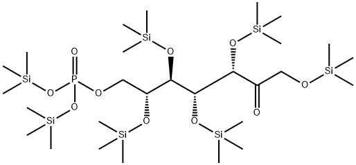 1-O,3-O,4-O,5-O,6-O-Pentakis(trimethylsilyl)-D-altro-2-heptulose 7-[phosphoric acid bis(trimethylsilyl)] ester 结构式