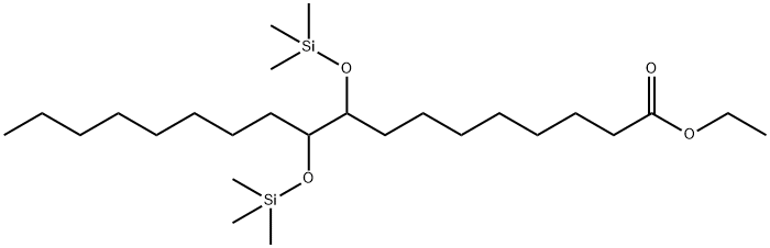 9,10-Bis[(trimethylsilyl)oxy]octadecanoic acid ethyl ester 结构式