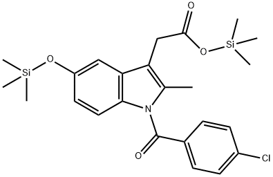 1-(4-Chlorobenzoyl)-2-methyl-5-[(trimethylsilyl)oxy]-1H-indole-3-acetic acid trimethylsilyl ester 结构式