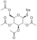 1-Thio-2,3,4,6-tetra-O-acetyl-β-D-glucose sodiumsalt 结构式