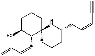 7-[(1Z)-1,3-Butadienyl]-2-[(2Z)-2-penten-4-ynyl]-1-azaspiro[5.5]undeca n-8-ol 结构式