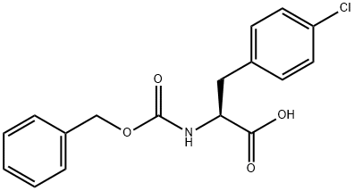 4-氯-N-[苄氧羰基]-DL-苯丙氨酸 结构式